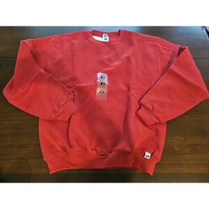 Vintage Russell Athletic Blank Red Sweatshirt‎ Pullover Size Small